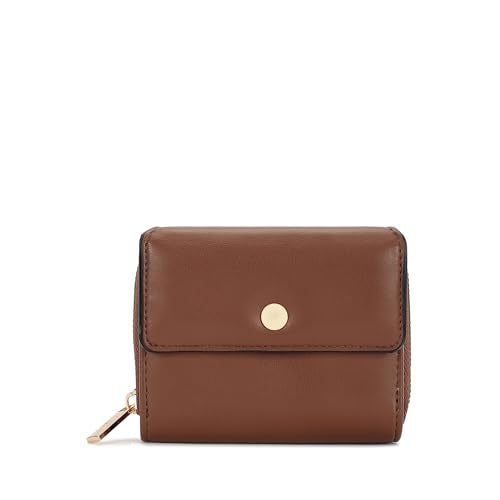 Fastrack Women's Mini Organizer Wallet | Flap Closure, Tri-Fold Design, Zip Coin Pocket, Card & Cash Slots | Compact & Organized | 6 Months Warranty