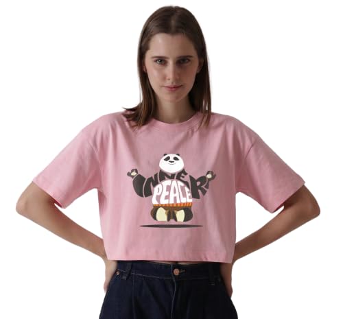 Starton Apparel Cotton Oversized Crop Top T-Shirt for Women Demon Anime Mitsuri Tanjiro Nezuko Graphic (in, Alpha, XS, Plus, Baby Pink)