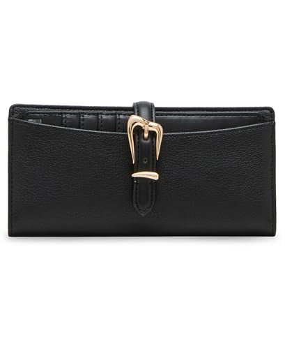 Anne Klein Women's Ak 2 Piece Gift Set with Sculpted Buckle Wallet and Removeable Card Organizer, Black, X- small, Ak 2 Piece Gift Set With Sculpted Buckle Wallet and Removeable Card Organizer