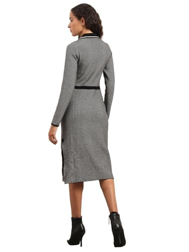 VERO MODA Women's Knee Length Dress Jet Black