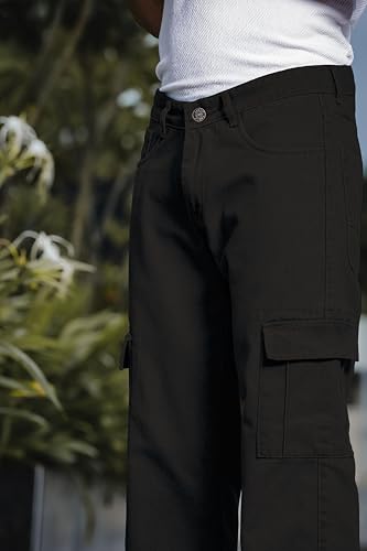 KARGEENS Men's Relaxed Jeans (k9010_Black