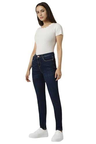 Van Heusen Women Navy Light Wash Skinny Fit Jeans