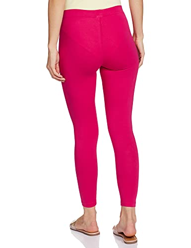 MAX Women's Regular Fit Cotton Leggings (NOOSAL21FUFUCHSIA_Fuchsia_XXL_Fuchsia_2XL)