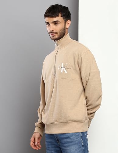 Clavin Klein Mens Beige Color Sweatshirt (XL)