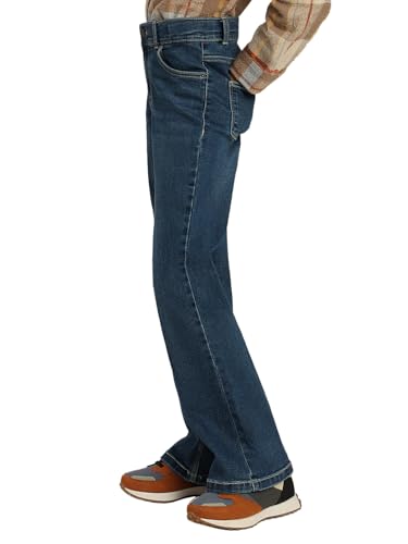 VERO MODA Girl's Solid Bootcut High Rise Blue Jeans