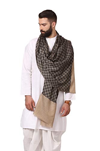 Pashtush Men's Fine Wool Luxury Blended Muffler, Light Weight, Soft and Warm.