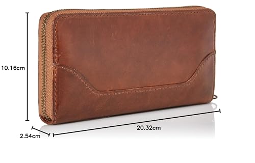 Frye Women's Melissa Zip Wallet, Cognac, One Size