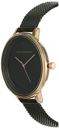 French Connection Stainless Steel Analog Black Dial Women's Watch-Fcn0001D