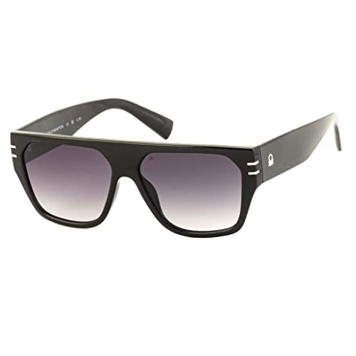 UNITED COLORS OF BENETTON purple lens with gradiant square sunglass full rim black frame