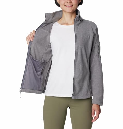 Columbia Womens Fast Trek II Fleece Jacket, City Grey Heath, XL