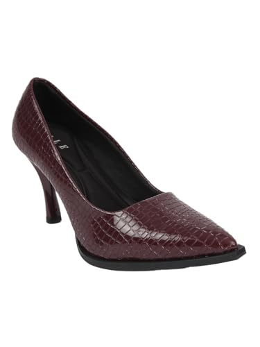 ELLE Women Fashion Pump,Wine,UK-6