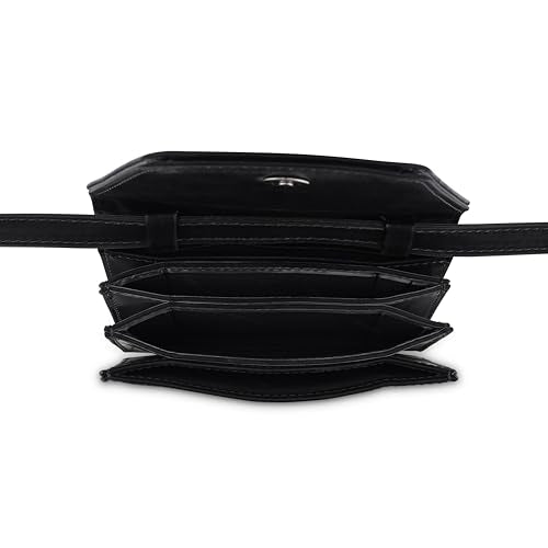 Fastrack Women Compact Clutch | Stylish Clutch Purse with Semi PU Belt | Lightweight, Durable & Trendy Wallet for Girls & Ladies | Perfect for Casual & Party Use