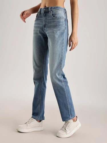 Medium-Wash Slim Fit Mid Rise Jeans