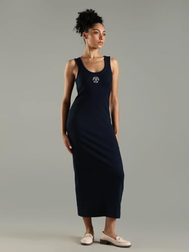 Cotton Scoop Neck Bodycon Dress