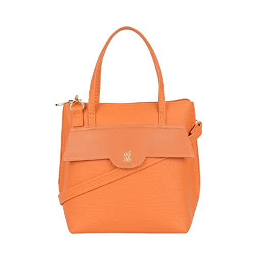 Baggit Women Orange Tote Handbag Small Size | Ladies Stylish Casual Purse Bag