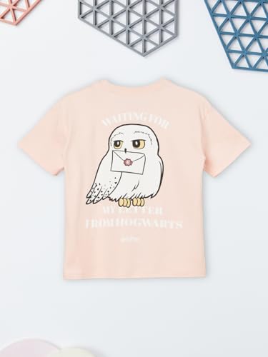 Max Girls Printed T-Shirt(Pink_9-10 Y)