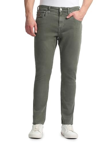 U.S. Polo ASSN. Men's Tapered fit Cotton Jeans (UDJEN1125_Green_42)