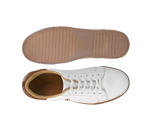 LOUIS STITCH Canadian White & Tan Sneaker for Men | Comfortable Lace-Up Sneaker | LSP-SNK-AVI003-WHTN | UK-11