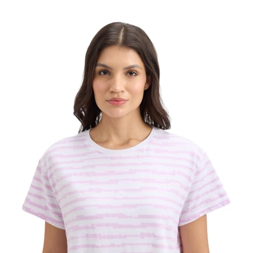 Pepe Jeans Women's Loose Fit T-Shirt (PL506145_Aubergine Purple