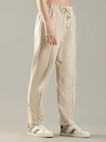 Relaxed Fit Solid Mid Rise Trouser