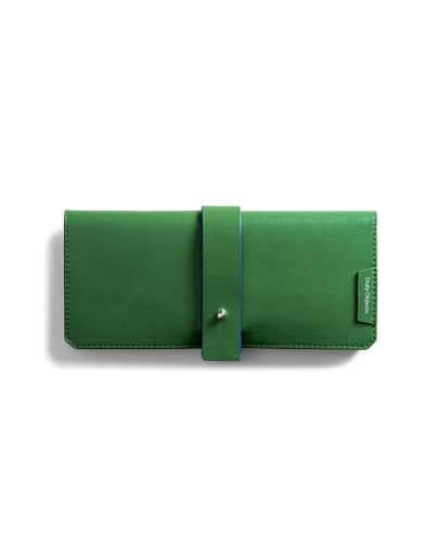 DailyObjects Row Portable Smart Watchband Organiser Case | Compatible with Apple Watchbands | Holds Upto 4 Band/Straps | Vegan Leather | Zipper Compartment with Charger Pocket - Green