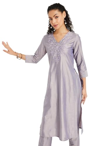 Max Women's Rayon Kurta Set (CTKST42028_Lilac