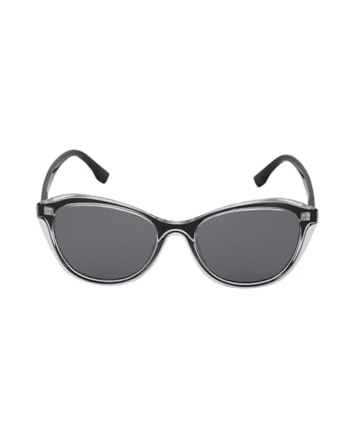 Transparent with Black Toned Blue Polarised Lens Cat Eye Sunglass for women