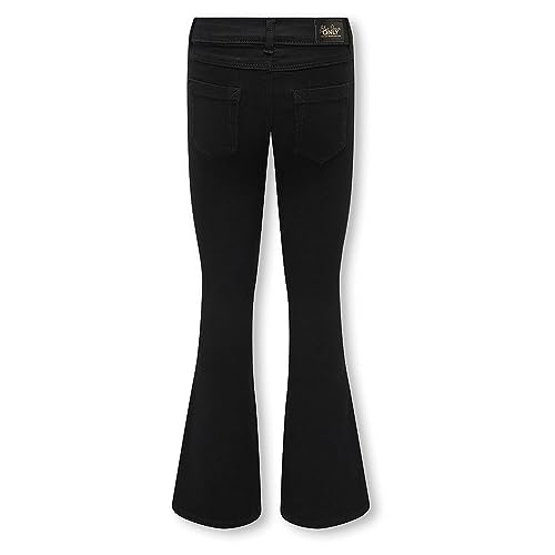 Only Girl Flared Fit Jeans KOGROYAL Medium Waist Flared Jeans, black denim, 152