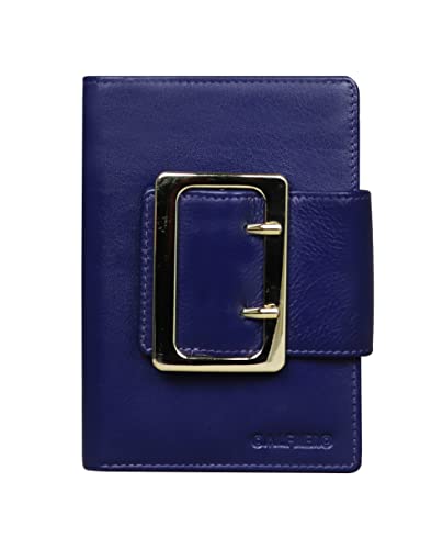 Calfnero Women's Genuine Leather Wallet-Long Purse Wallet with Multiple Card Slots, Zip Pocket and Note Compartments (Purple)