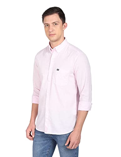 Arrow Men Pink Button Down Collar Manhattan Slim Fit Casual Shirt