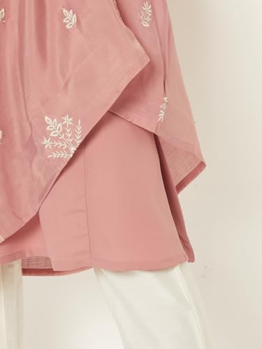 Max Women Embroidered Kalidar Kurta (Pink_L)