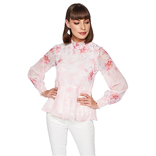 AND Women's Regular Fit Shirt (SS22AG056TR206_White 10)