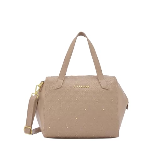 Caprese Rain Medium Satchel Bag for Women with Adjustable & Detachable Strap | Versatile Shoulder, Crossbody & Handheld Bag with Multi-Compartments for Work and Travel (Mocha Mousse)
