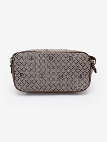 Logo Brown Polyester Sling Bag