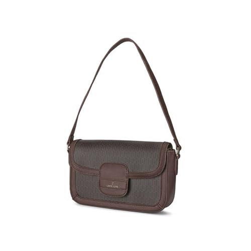 Lavie Mono Quad Synthetic Zipper Closure Women's Sling Bag (CHOCOLATE, MEDIUM)