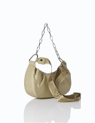 Steve Madden Womens Steve Madden Zoeyy-n Nylon Moon Shape Bag With Chain Steve Madden ZOEYY-N Nylon Moon Shape Bag With Chain, Olive, One Size, Steve Madden Zoeyy-n Nylon Moon Shape Bag With Chain