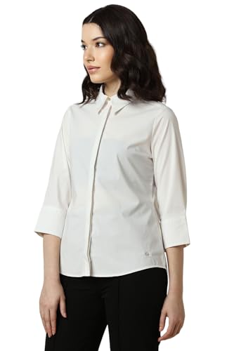 Allen Solly Women's Regular Fit Shirt (AHS4ERGFN98910_White_2XL