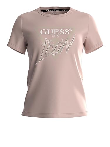 GUESS Women Pink Printed Round Neck T-Shirt