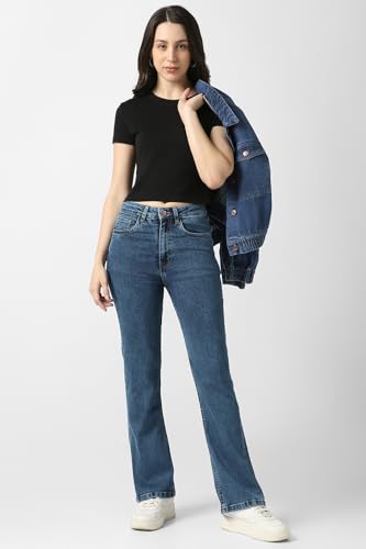 Women Blue Mid Wash Jeans