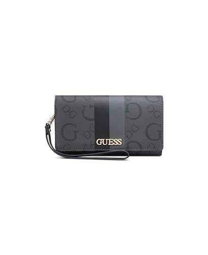 Guess Coal Printed Zipper Wester Phone Organizer Zip Around Wallet