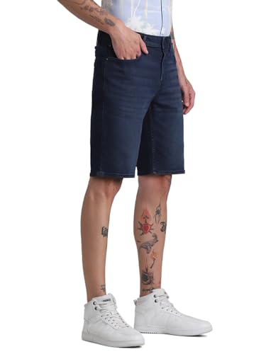 Jack & Jones Mens Blue Low Low Rise Shorts