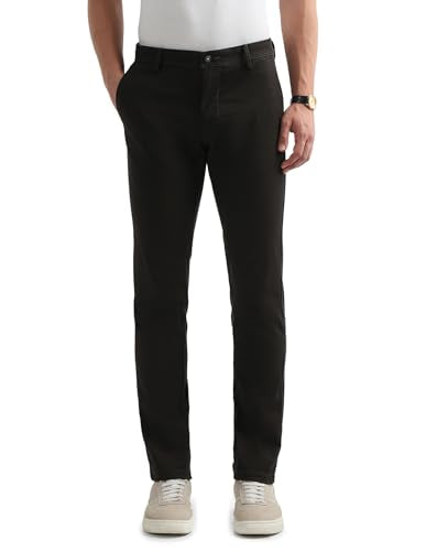 Arrow Sports Men's Slim Casual Pants (ASAKTR2676_Dark Brown