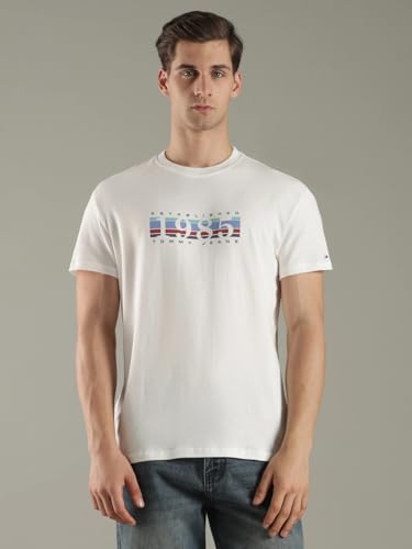 Typographic Regular Fit Cotton T-Shirt White