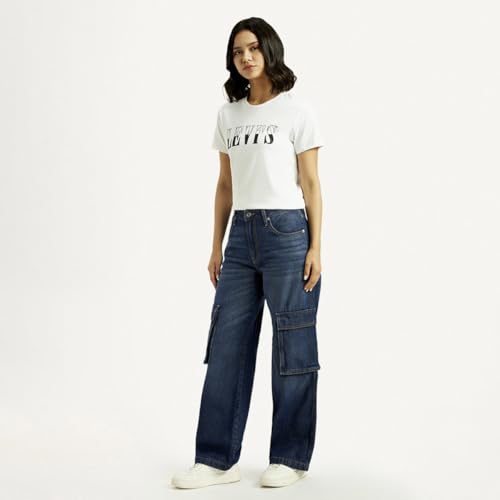Levi’s Women's Dark Indigo Loose Fit Mid Rise Jeans, 2150, XL