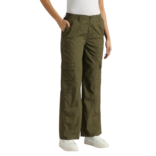Pepe Jeans Women's Regular Casual Pants (PL211790_Light Green_Dark
