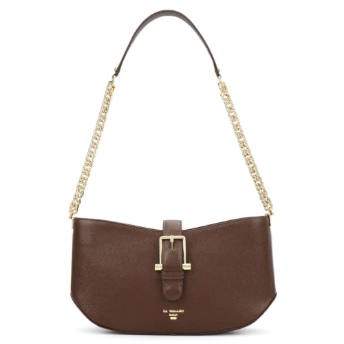 Da Milano Leather Shoulder Bag for Women - Brown (01502OL)