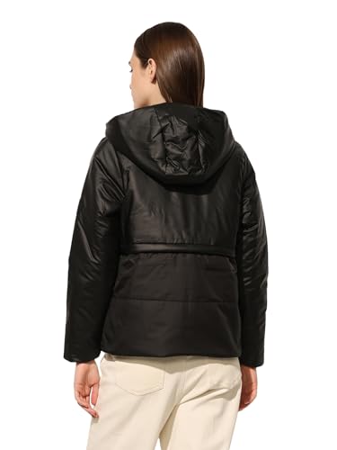ONLY Women's Solid Regular Fit Black Jacket