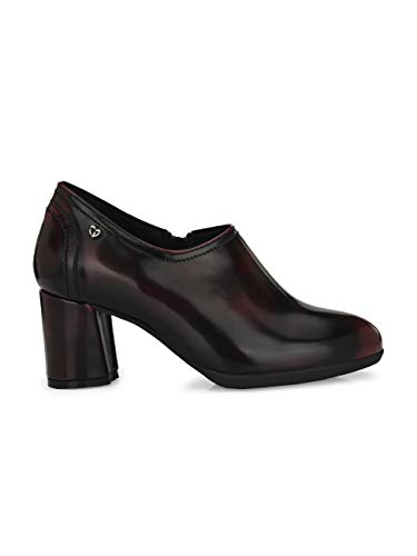 Delize Womens Brown/Cherry mid Heel Shoes (Cherry, Numeric_6)