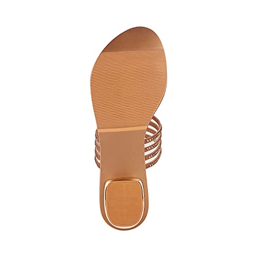 Mochi Womens Synthetic Antic Gold Slip Ons (Size (7 UK (40 EU))
