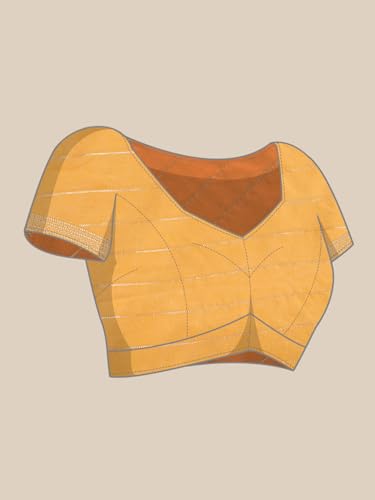 MOHEY Women's Yellow Art Silk Zari Weave Saree (YELLOW)